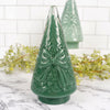 8.8Inch Green Glass Tree With Bow