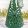 8.8Inch Green Glass Tree With Bow