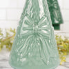 8.8Inch Green Glass Tree With Bow