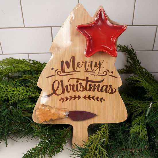 Merry Christmas Tree Cutting Board Set - Christmas Place