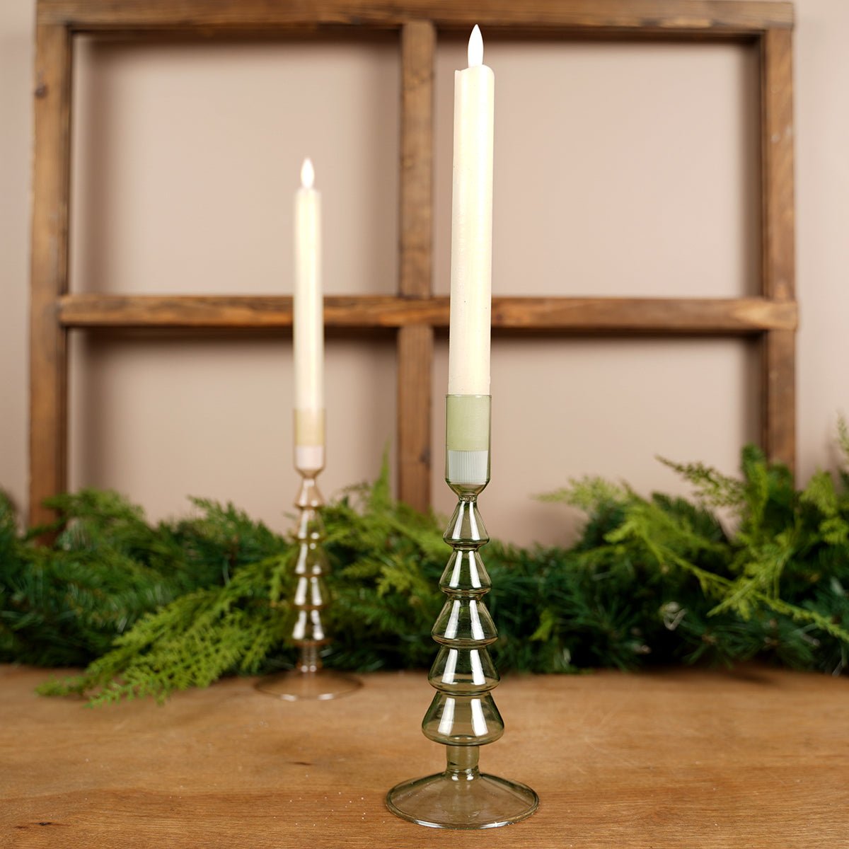 9In Glass Tree Candle Holder - Christmas Place