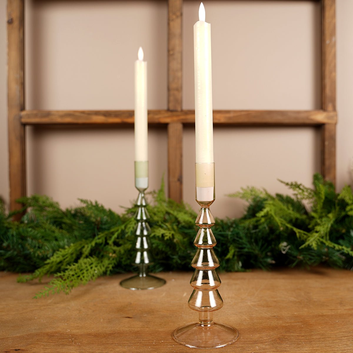 9In Glass Tree Candle Holder - Christmas Place