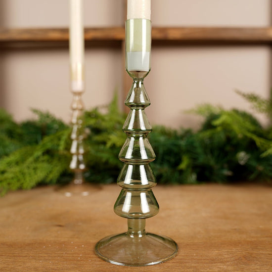 9In Glass Tree Candle Holder - Christmas Place