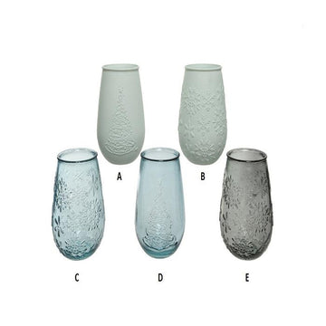 Clear Snowflake Tea Light Candle Holder