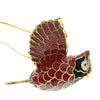 Enameled Gold Plated Cardinal Ornament - Christmas Place
