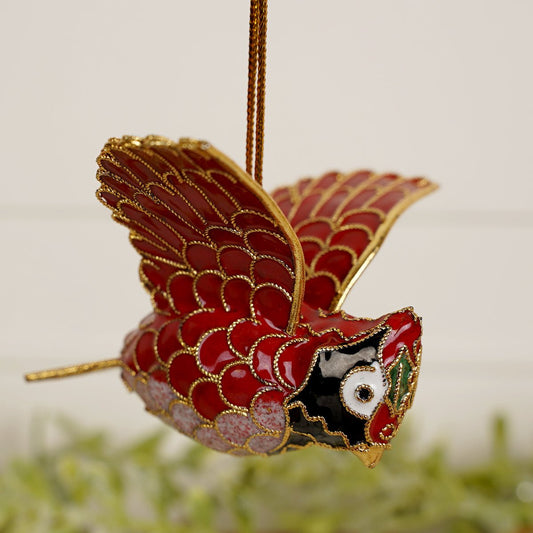 Cardinal Enameled Ornament - Christmas Place