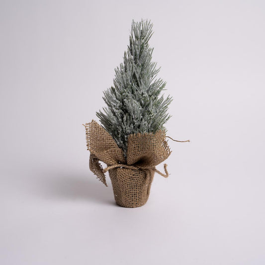 12 Inch Green Frosted Miniature Tree