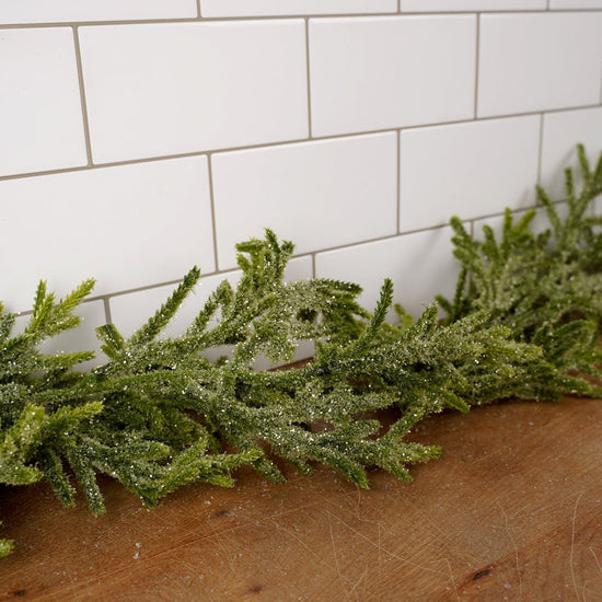 70in Glitter Pine Garland - Christmas Place
