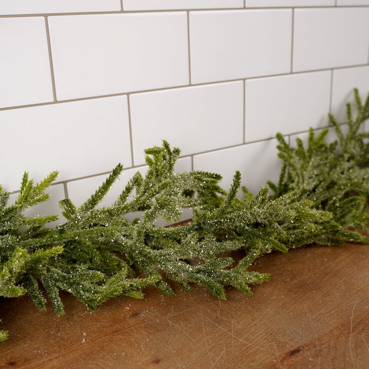 70in Glitter Pine Garland - Christmas Place