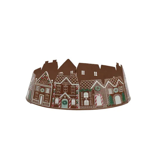 27.5Inch Gingerbread House Tree Ring - Christmas Place