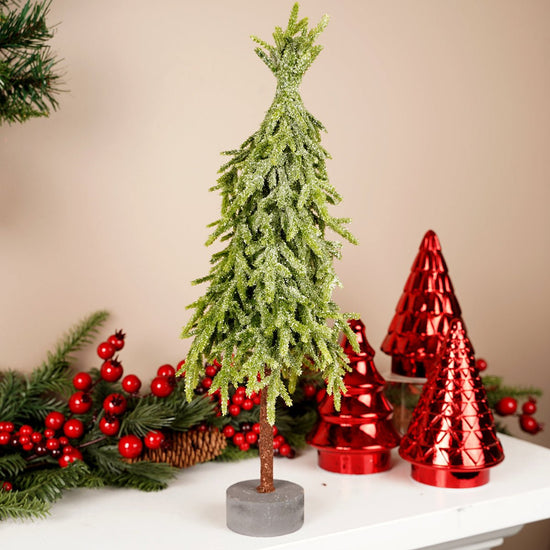 Merry Fir Glitter Mini Christmas Tree - Christmas Place