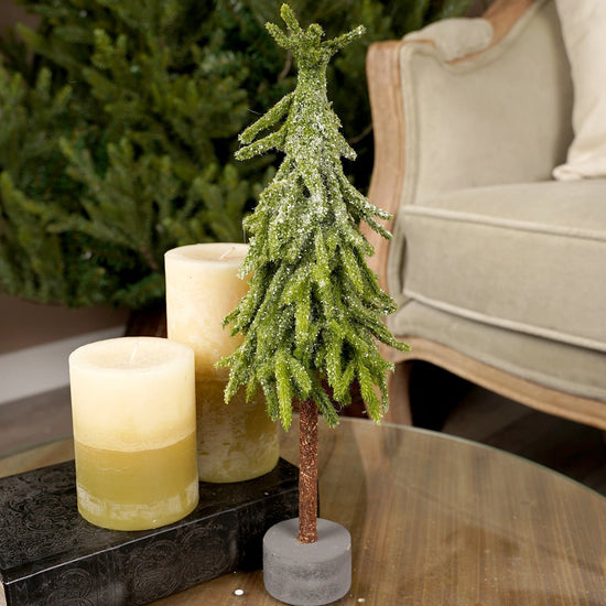 Green Glitter Christmas Tree 14 Inches Tall Tabletop Christmas Tree Christmas Place