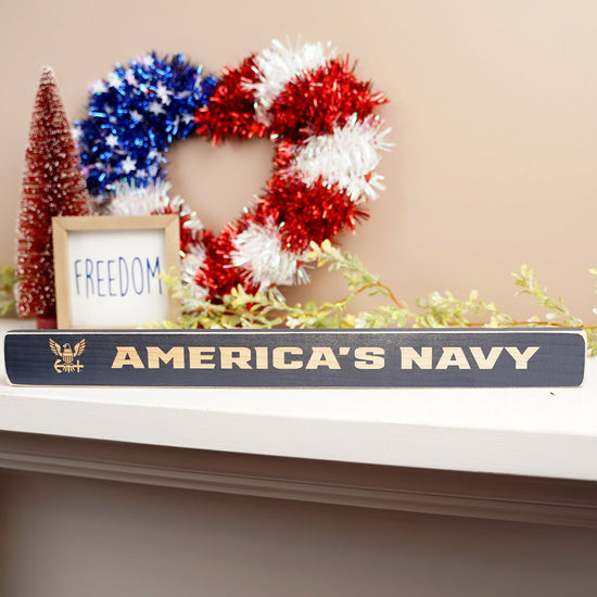 United States Navy America's Navy Wood Sign Christmas Place
