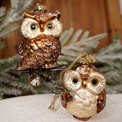 Glass Owl Ornament