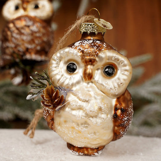 Glass Owl Ornament