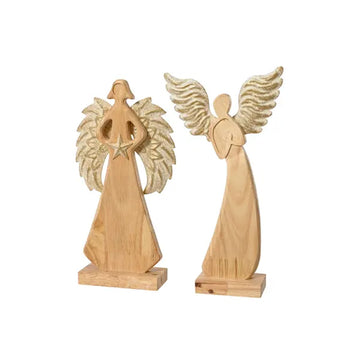 Gold Winged Wooden Angel