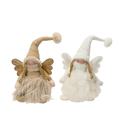 Gold White Sitting Angel