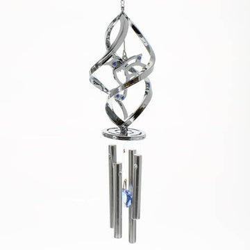 Hummingbird Spiral Wind Chime Suncatcher