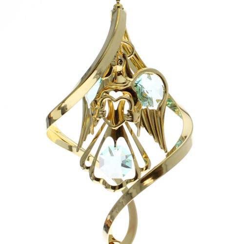 Angel with Heart Spiral Suncatcher - Christmas Place