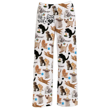 Life Is Better With A Cat Pajama Pants LG
