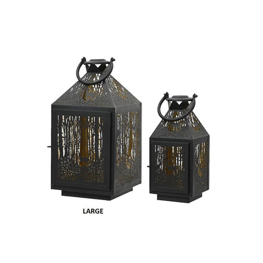 Black Tree Iron Lantern Large