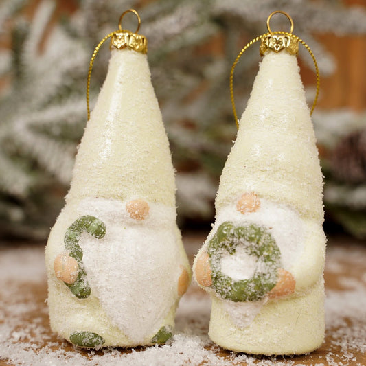 Iced Lime Green Gnome Ornament - Christmas Place