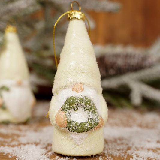 Iced Lime Green Gnome Ornament - Christmas Place