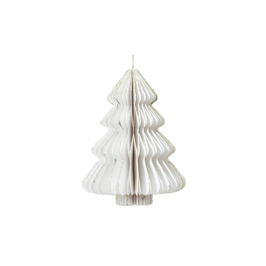 5.9In White Paper Tree Ornament