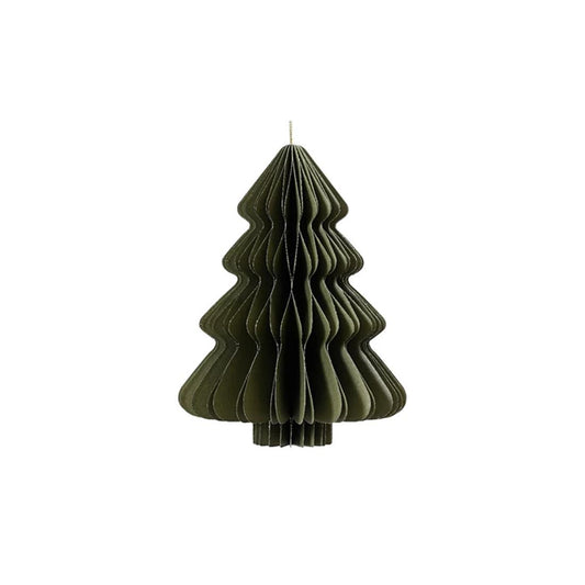 5.9In Green Paper Tree Ornament