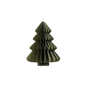 15.9In Green Paper Tree Ornament
