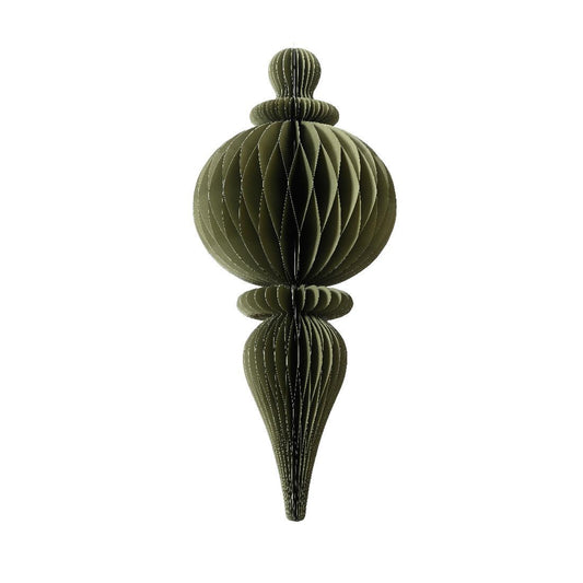 31in Green Paper Finial Ornament