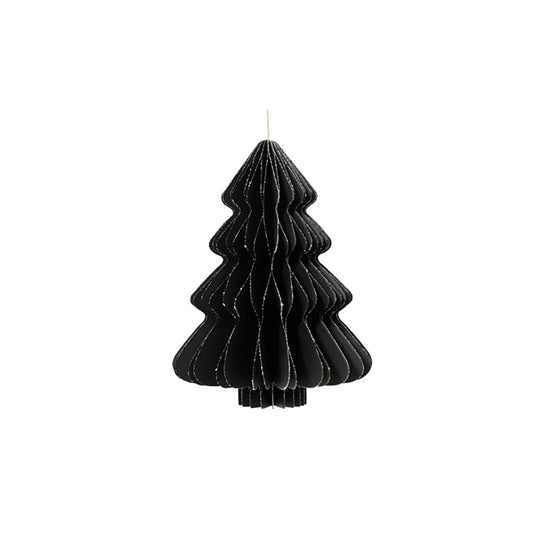 15.9In Black Paper Tree Ornament