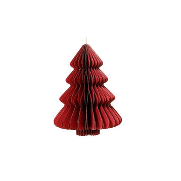 15.9In Red Paper Tree Ornament