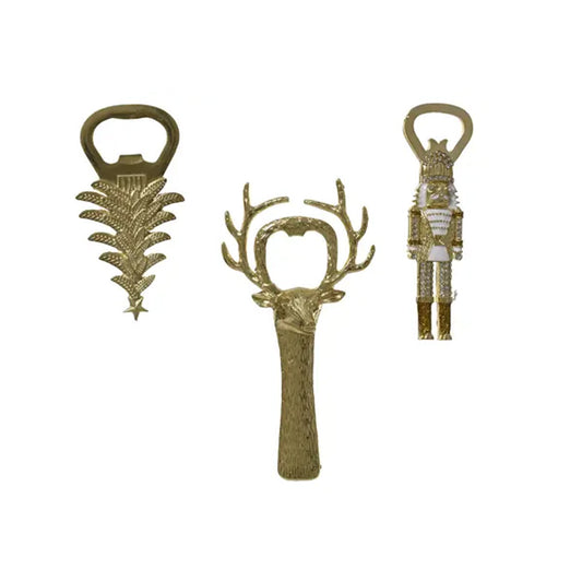 Gold Christmas Bottle Opener