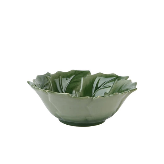 Green Holly Leaf Bowl