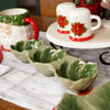 Green Holly Leaf Holiday Tapas Dish 11.02 inches length - Christmas Place