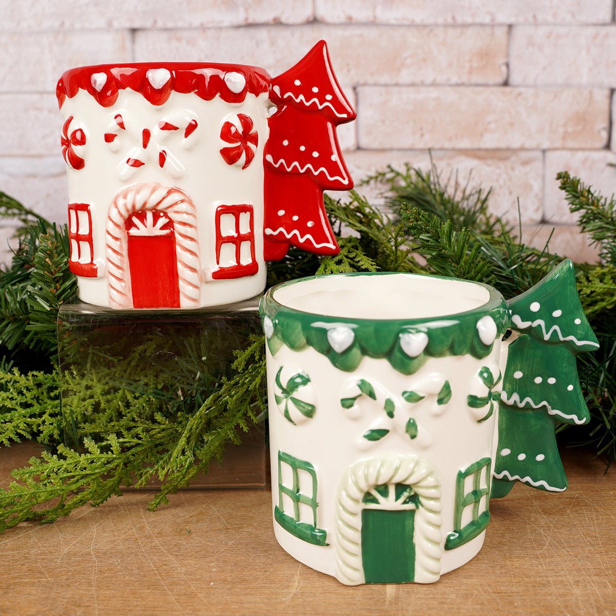 Red Green Candy Cane Christmas Mug - Christmas Place