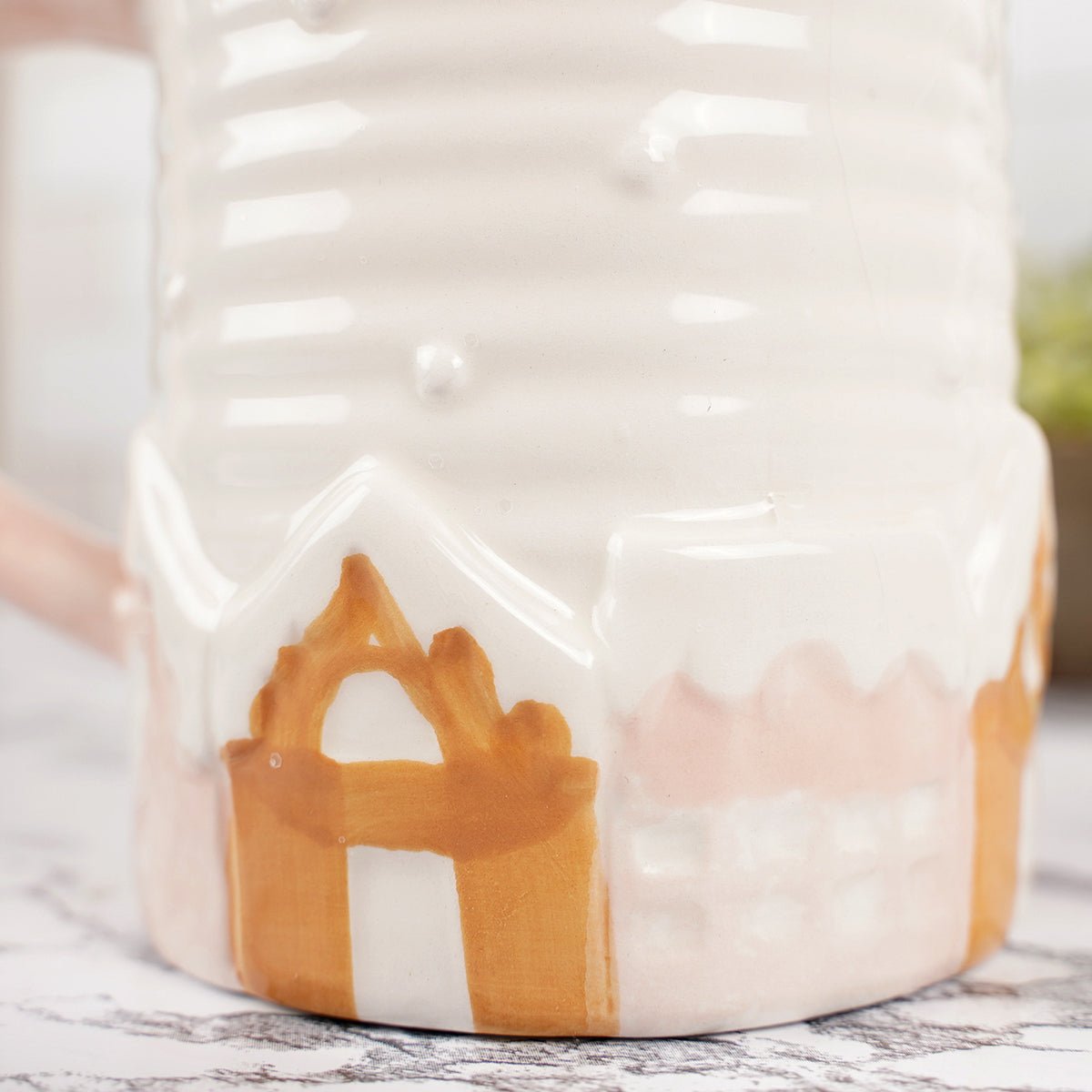 Pink Green Gingerbread House Mug - Christmas Place
