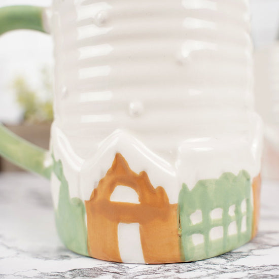 Pink Green Gingerbread House Mug - Christmas Place