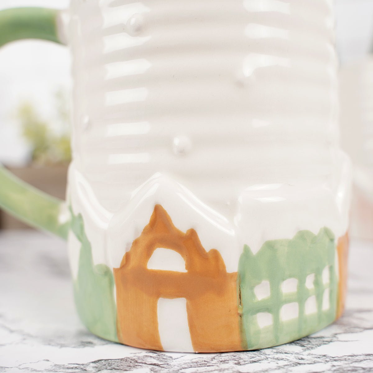 Pink Green Gingerbread House Mug - Christmas Place
