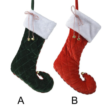 18.5 in Red Green Felt Stocking