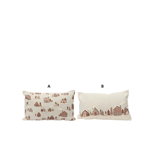 Christmas Village Lumbar Pillow