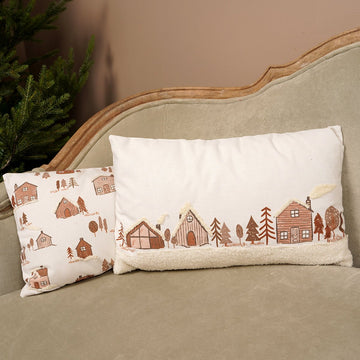 Christmas Village Lumbar Pillow - Christmas Place