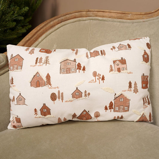 Christmas Village Lumbar Pillow - Christmas Place