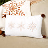 Snowflake Pom Pom Lumbar Pillow - Christmas Place