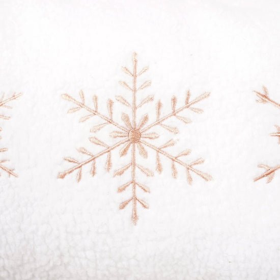 Snowflake Pom Pom Lumbar Pillow - Christmas Place