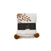 67X51In White Brown Snowflake Throw - Christmas Place