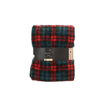 66X51In Red Green Blue Plaid Throw
