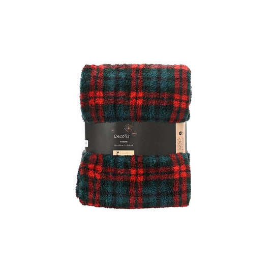 66X51In Red Green Blue Plaid Throw