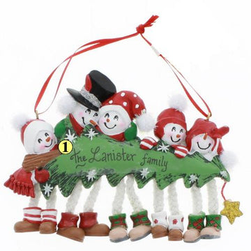 Snowman with Tree Family of 5 - Christmas Place